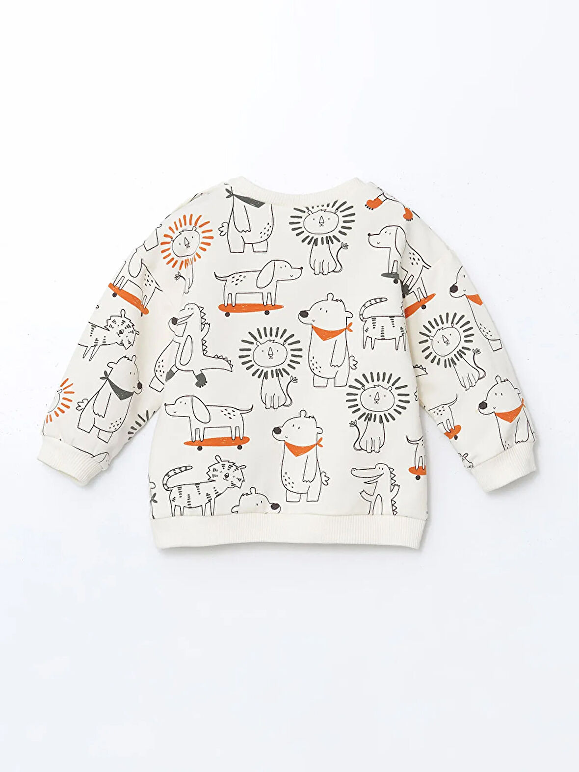 Bisiklet Yaka Baskılı Erkek Bebek Sweatshirt ve Eşofman Alt 2'li_W4LL42Z1-LRA_8684682376190_1-3 Ay