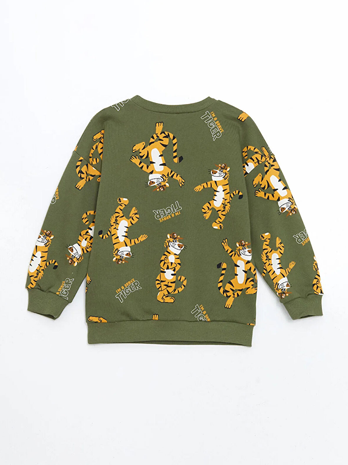 Bisiklet Yaka Baskılı Erkek Çocuk Sweatshirt ve Eşofman Alt 2'li_W4K017Z1-LS6_8684682761293_6-7 Yaş