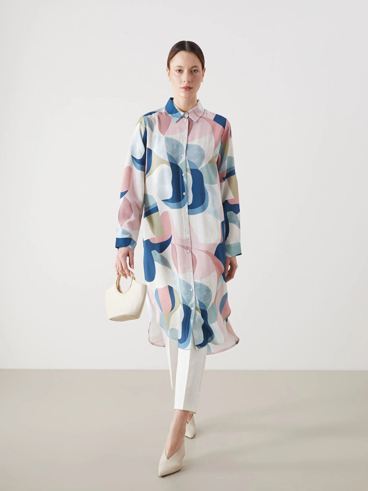 LCWAIKIKI Classic Karişik Desenli Kadın Gömlek Tunik