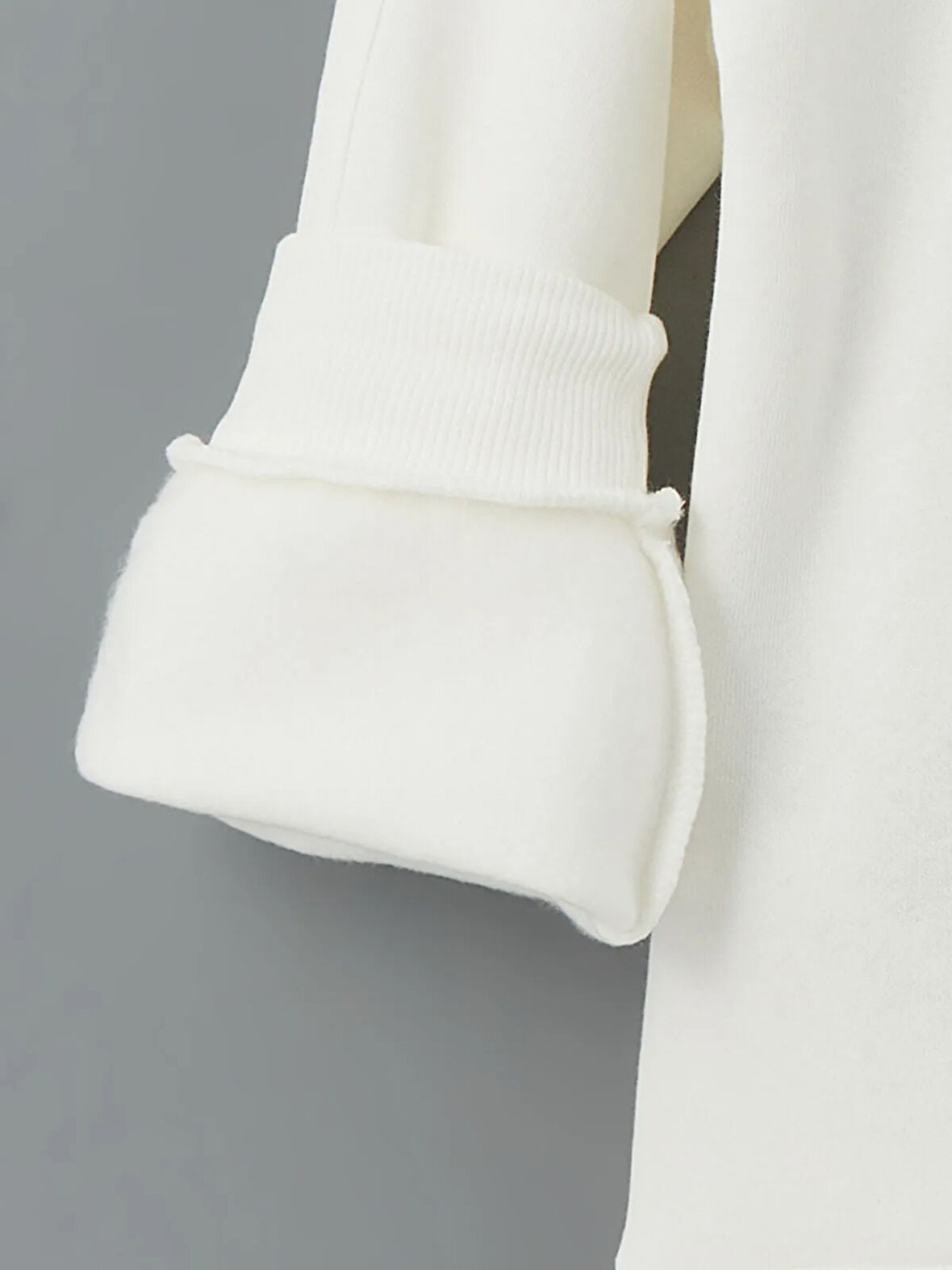 Bisiklet Yaka Fiyonk Detaylı Kız Çocuk Kalın Sweatshirt_W4L198Z4-R9J_8684683214538_8-9 Yaş
