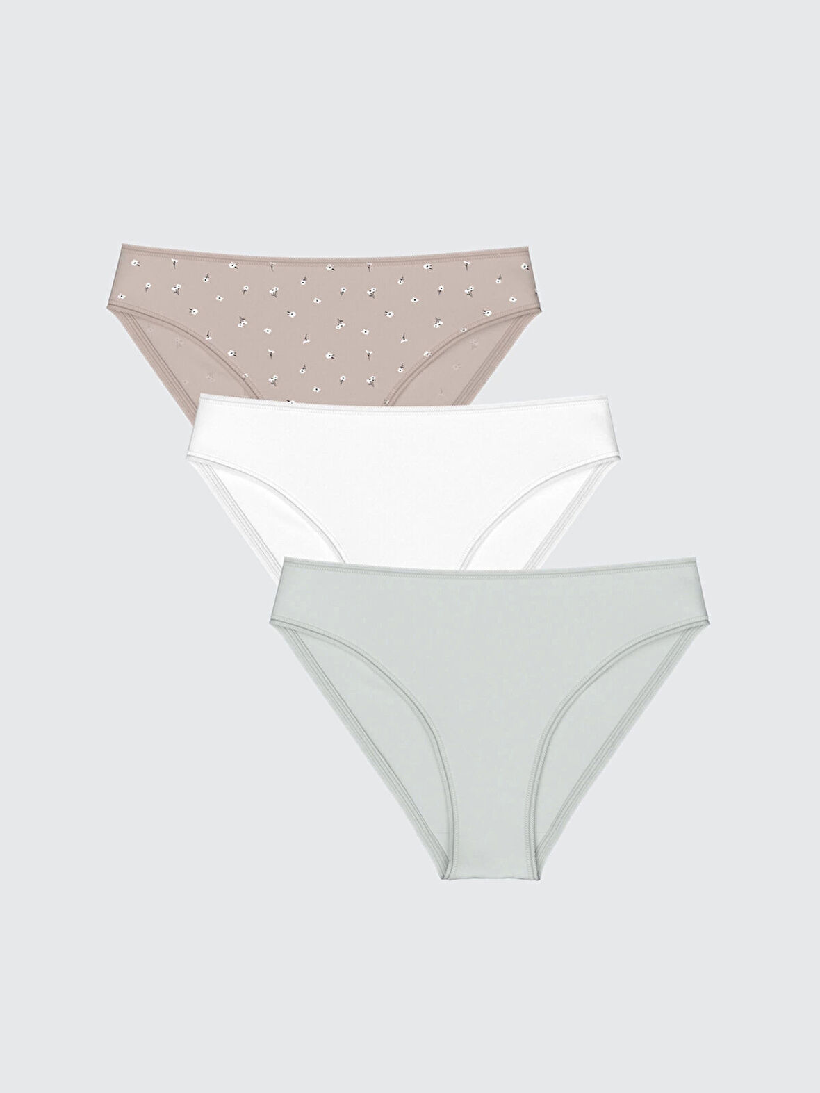 LCW DREAM Pembe Desenli Bikini Külot 3'lü Paket