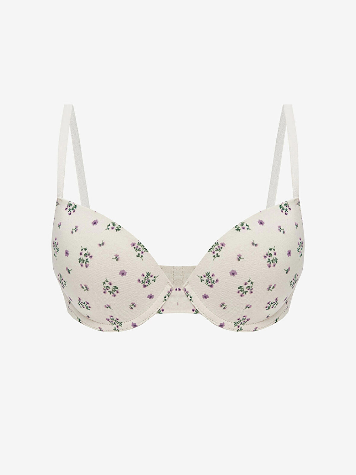 LCW DREAM Pembe Balenli Dolgusuz Çiçekli Tişört Sütyen