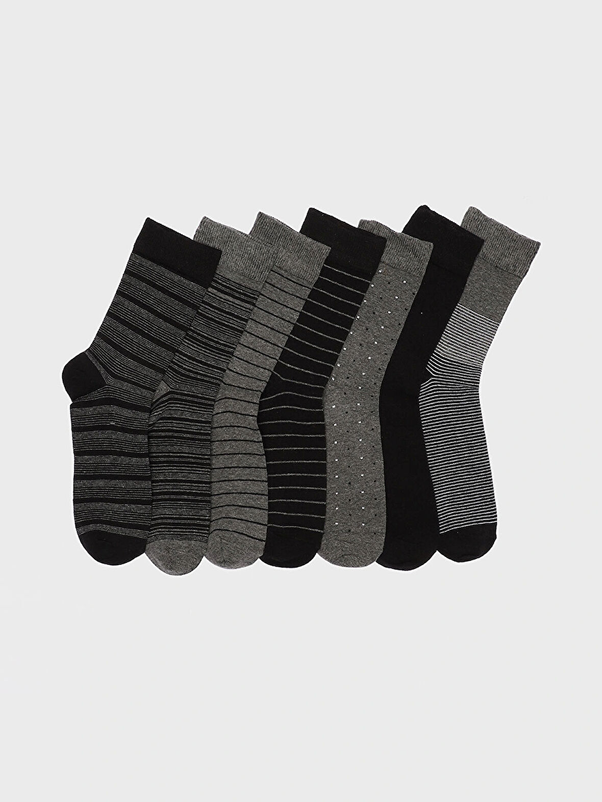 LCW ACCESSORIES Karişik Desenli Erkek Soket Çorap 7'li