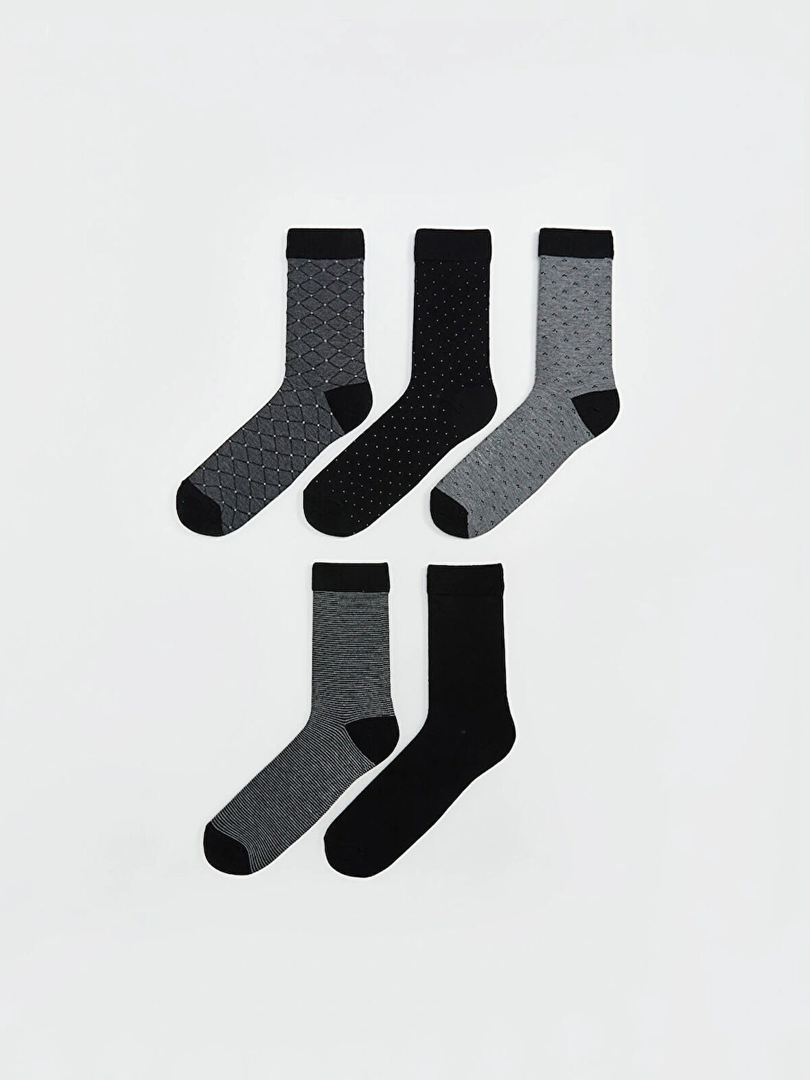 LCW ACCESSORIES Karişik Desenli Erkek Soket Çorap 5'li