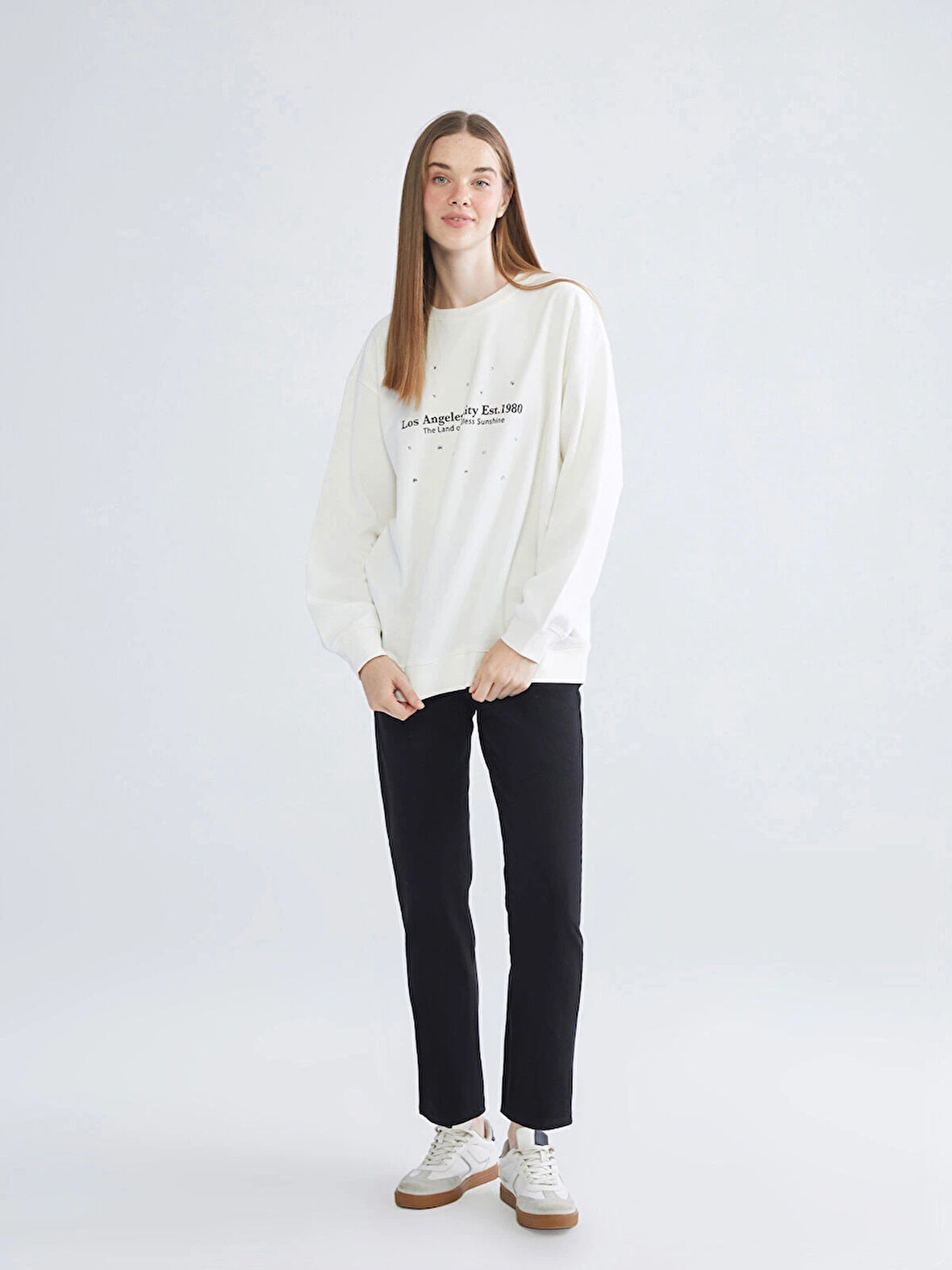 LCWAIKIKI Classic Siyah Slim Mom Kadın Jean Pantolon