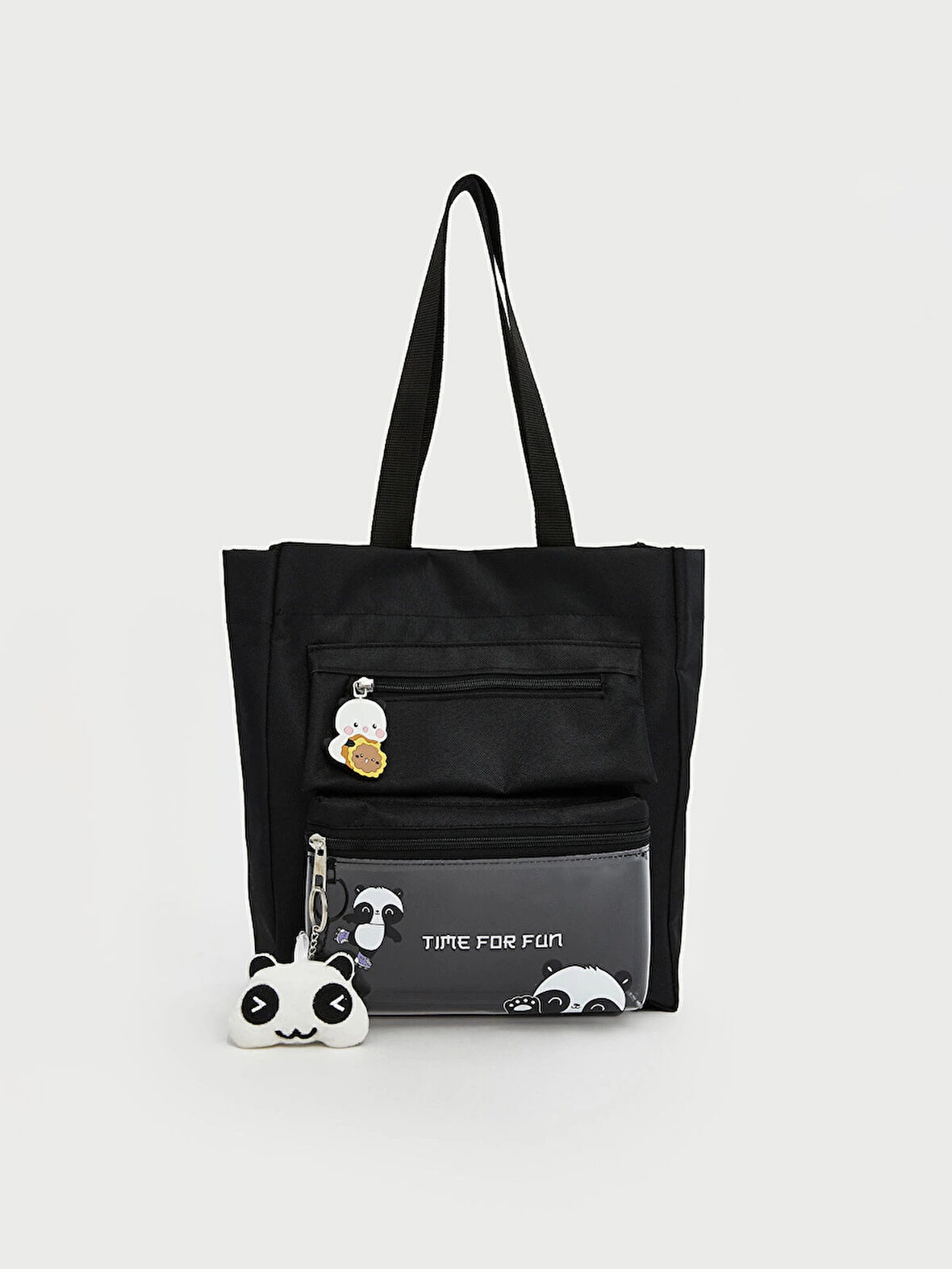 LCW ACCESSORIES Siyah Baskılı Kız Çocuk Omuz Çantası