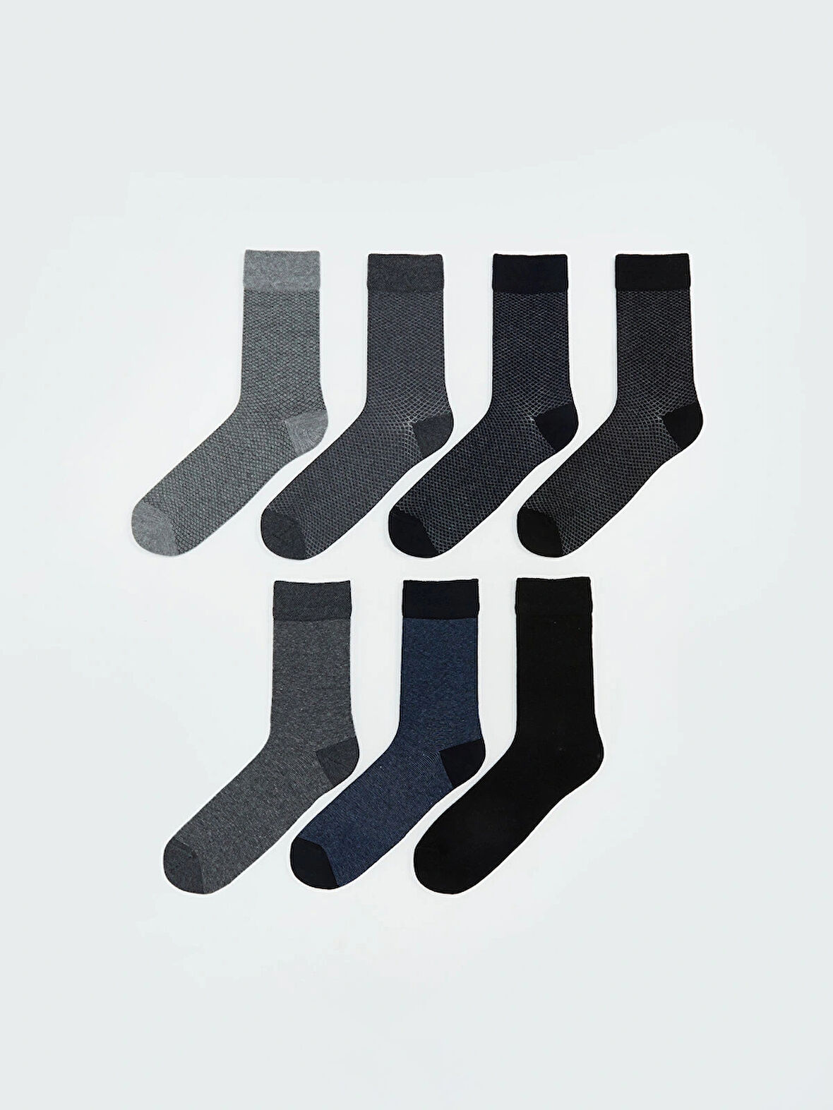 LCW ACCESSORIES Karışık Desenli Erkek Soket Çorap 7'li