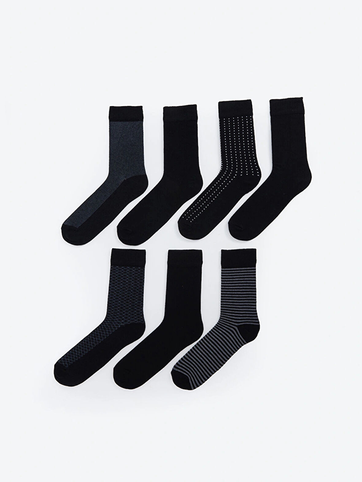 LCW ACCESSORIES Karişik Desenli Erkek Soket Çorap 7'li