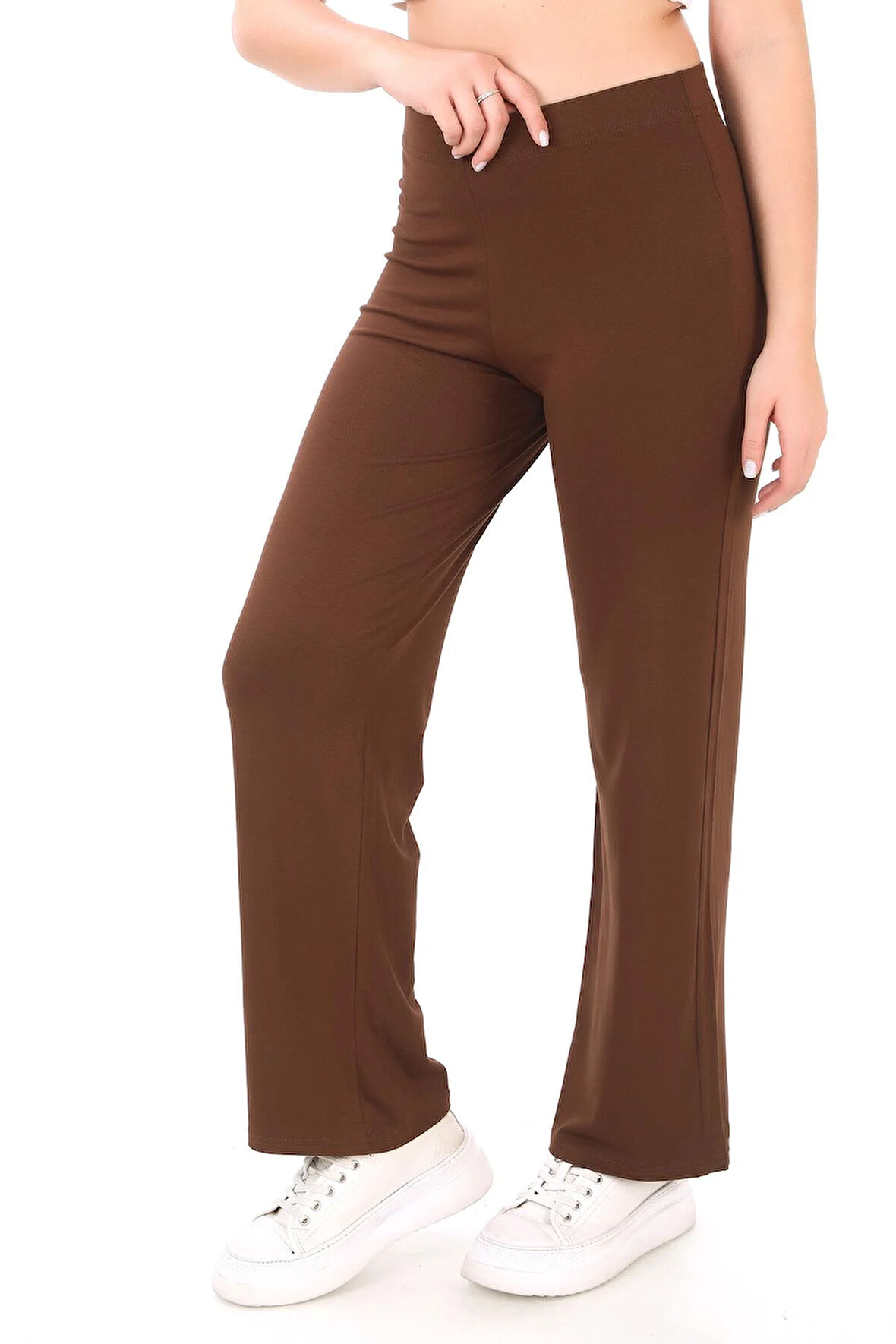  Extra Yumuşak Uzun Viskon Pantolon Home&Outdoor-Kahverengi