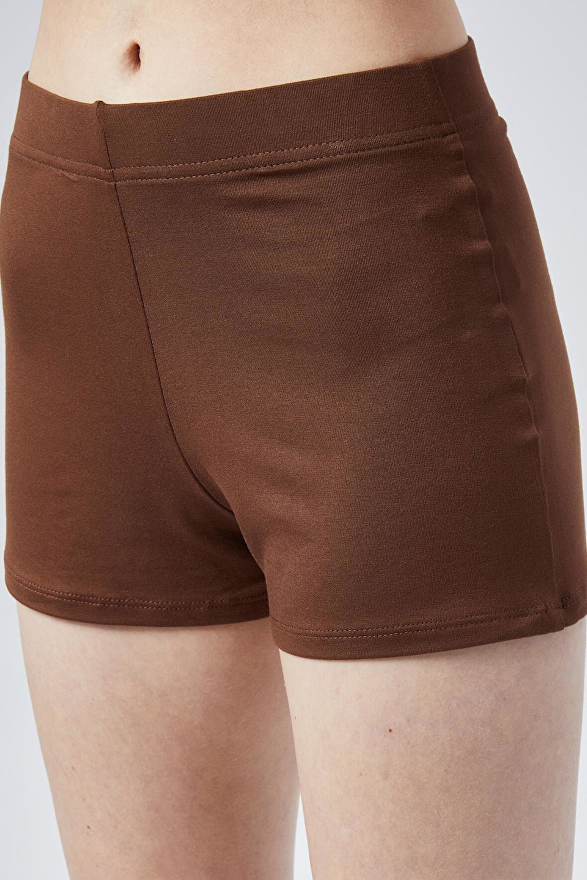 Extra Yumuşak Viskon Şort Home&Beach-Kahverengi