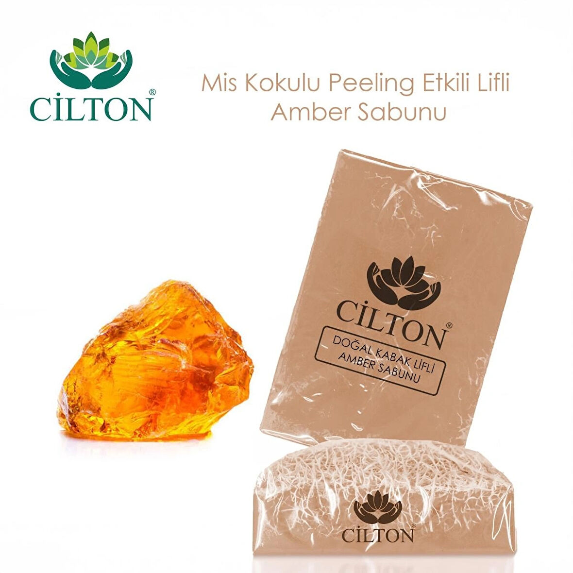 CİLTON AMBER SABUNU DOĞAL SÜNGERLİ SABUN 150 ML