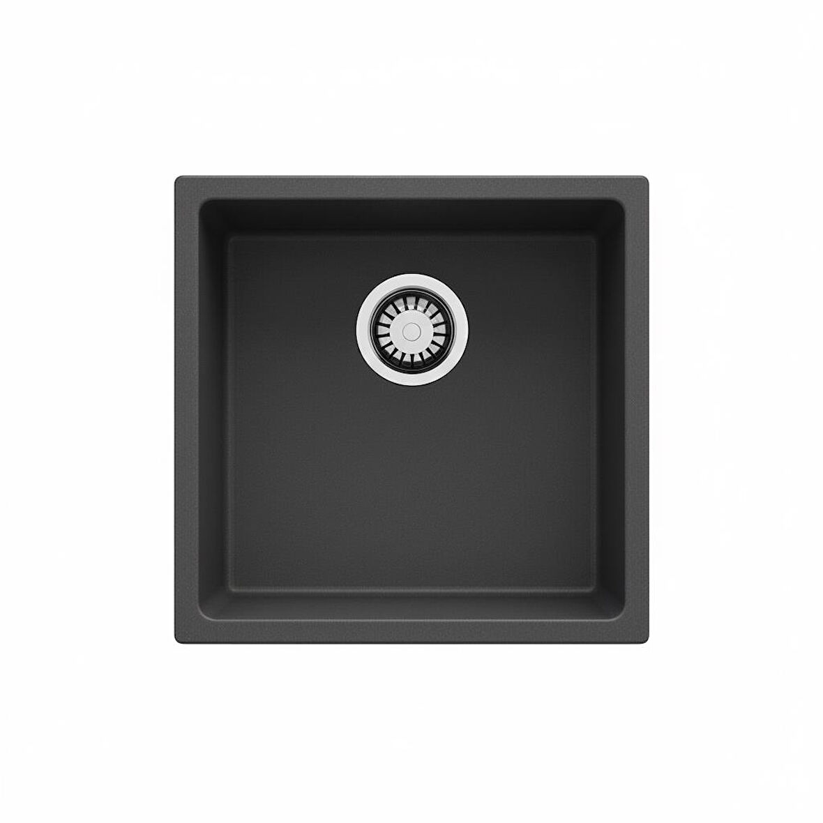 Real Stone Steep 40x40 Antrasit Granit Mutfak Eviyesi