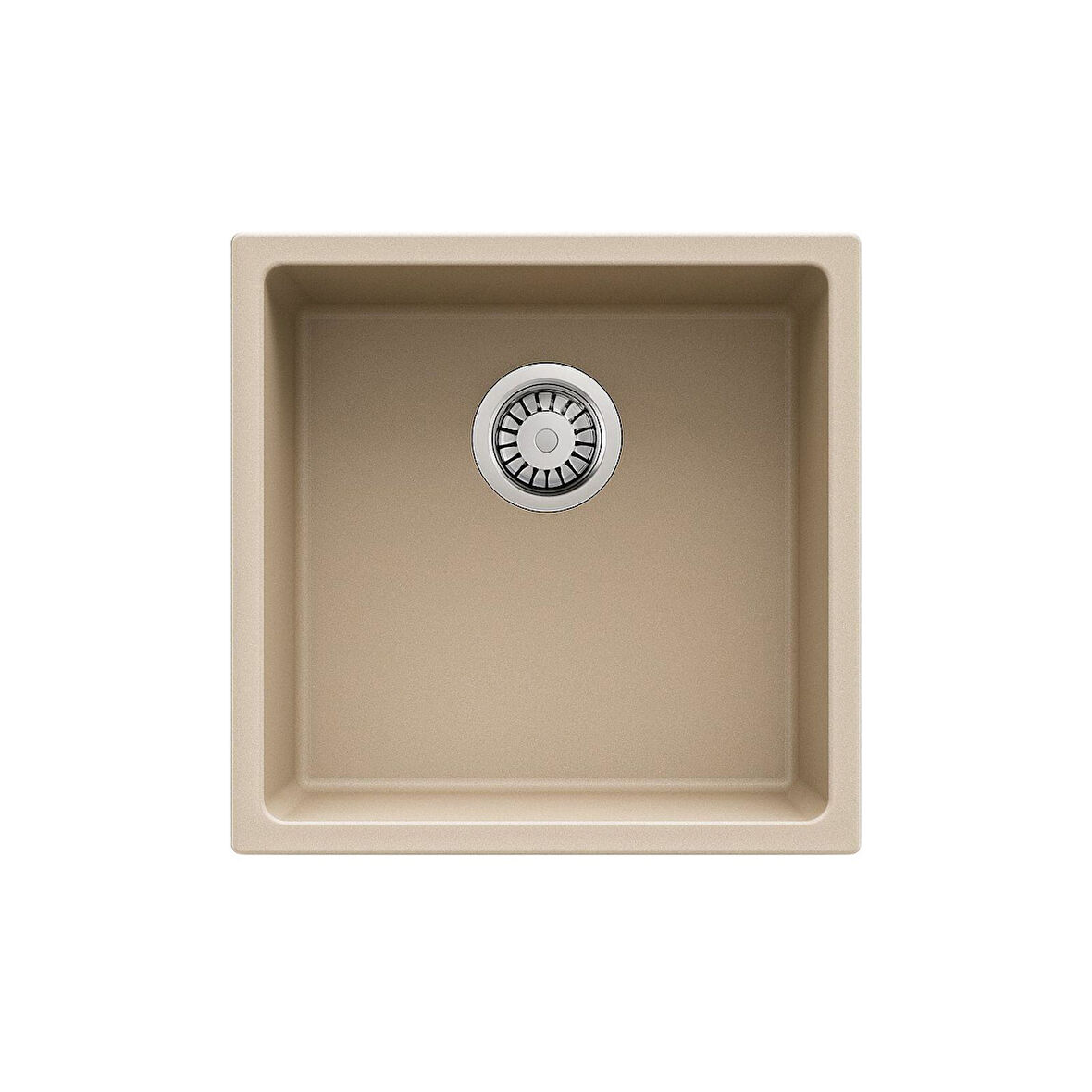 Real Stone Steep 40x40 Krem Granit Mutfak Eviyesi