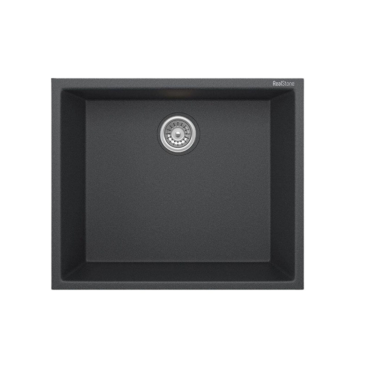 Real Stone Steep 50x40 Antrasit Granit Mutfak Eviyesi