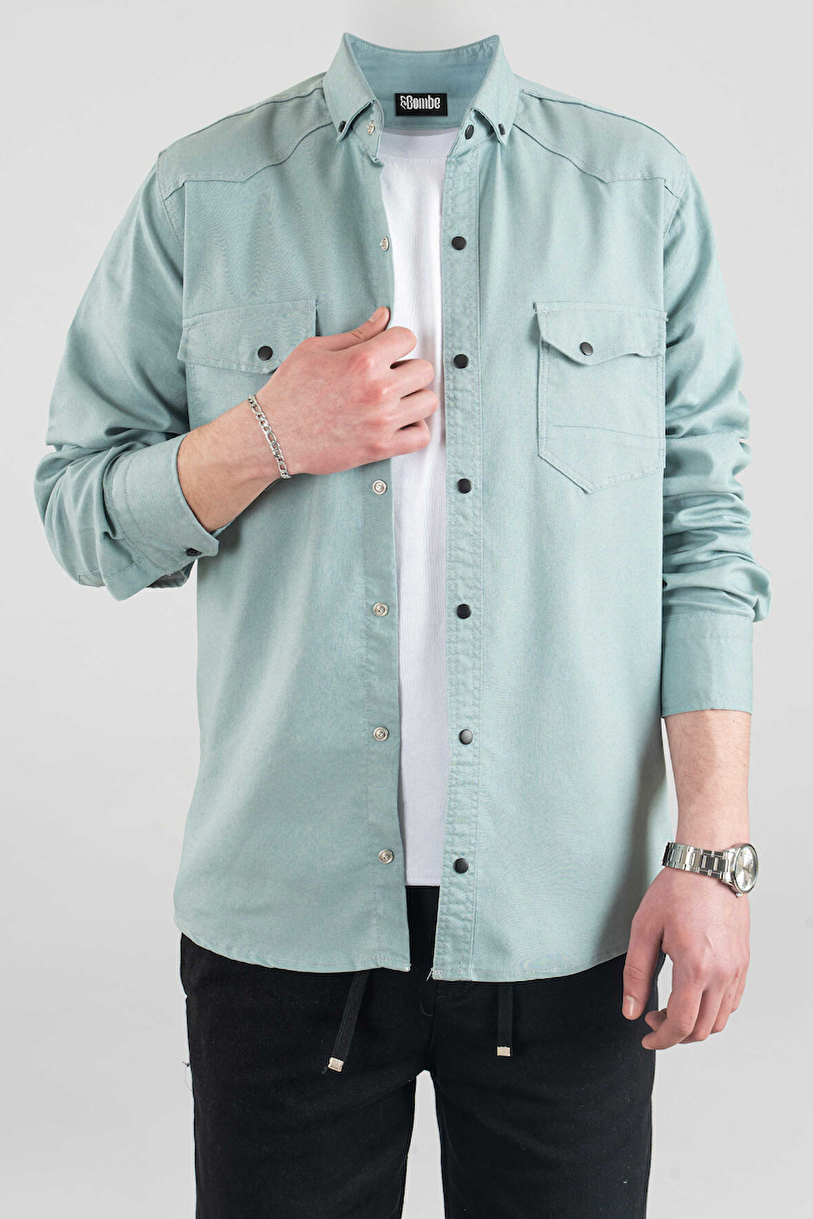 Slim Fit Erkek Kot Gömlek