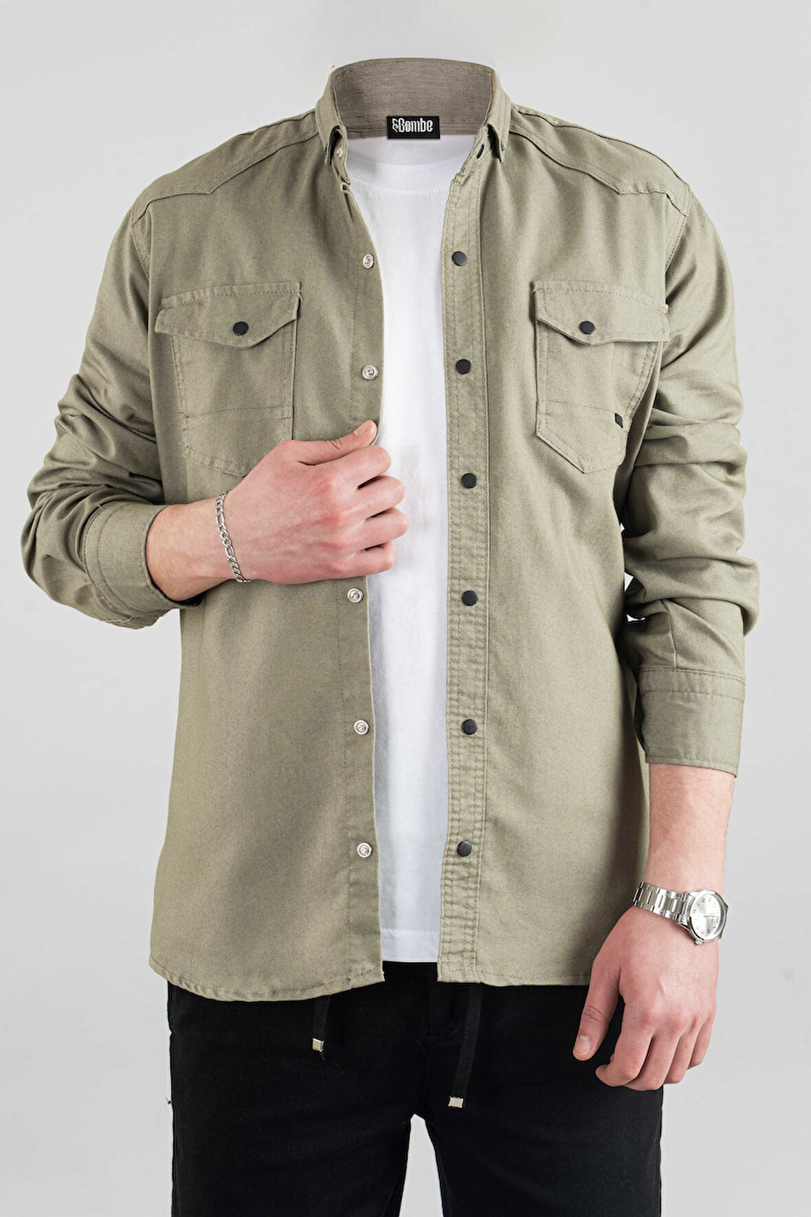 Slim Fit Erkek Kot Gömlek
