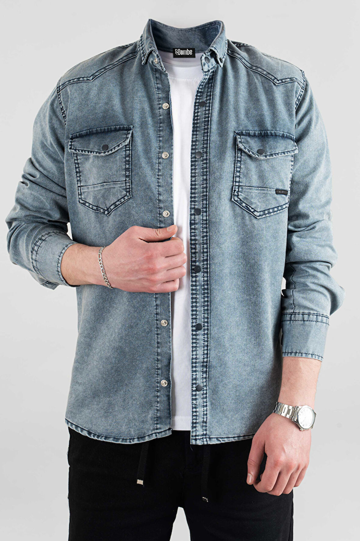 Slim Fit Erkek Kot Gömlek