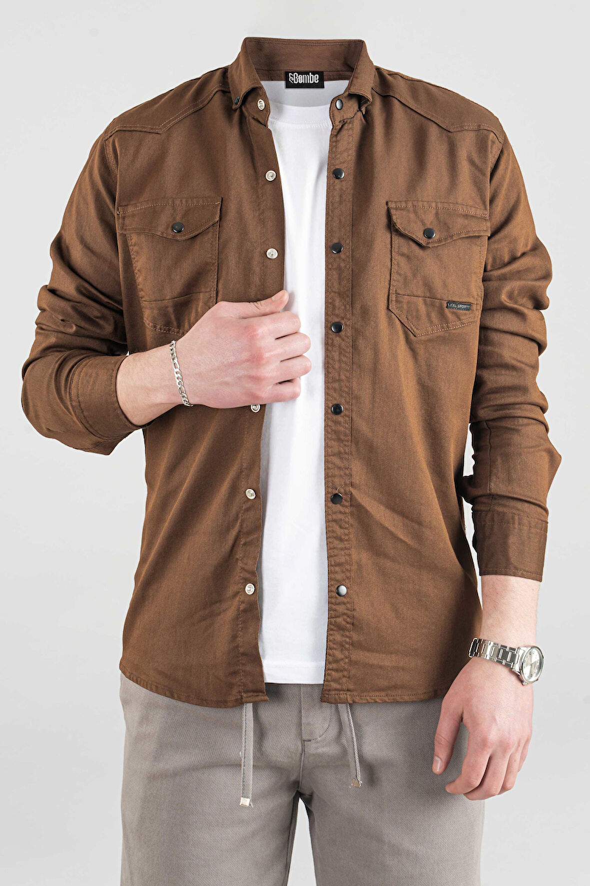 Slim Fit Erkek Kot Gömlek