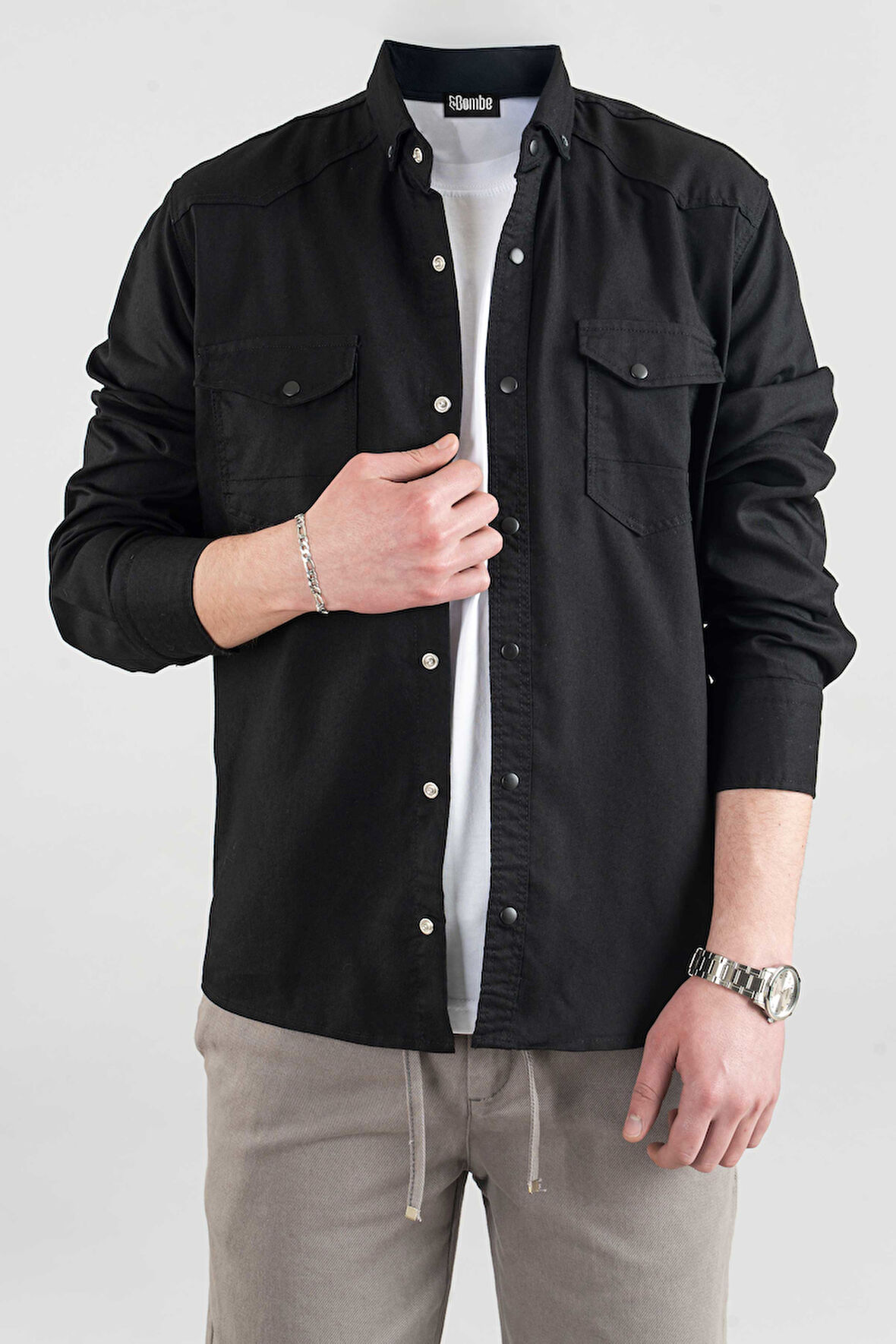 Slim Fit Erkek Kot Gömlek