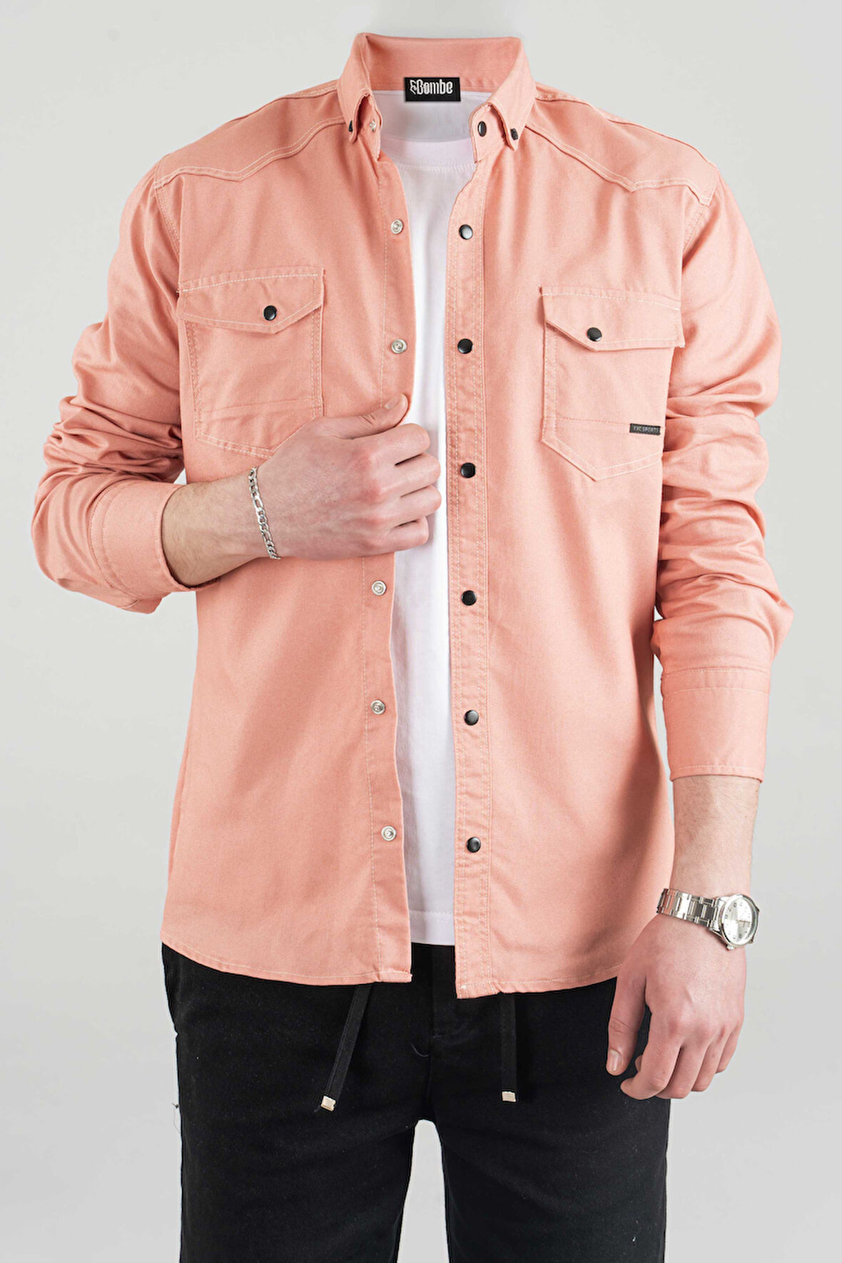 Slim Fit Erkek Kot Gömlek