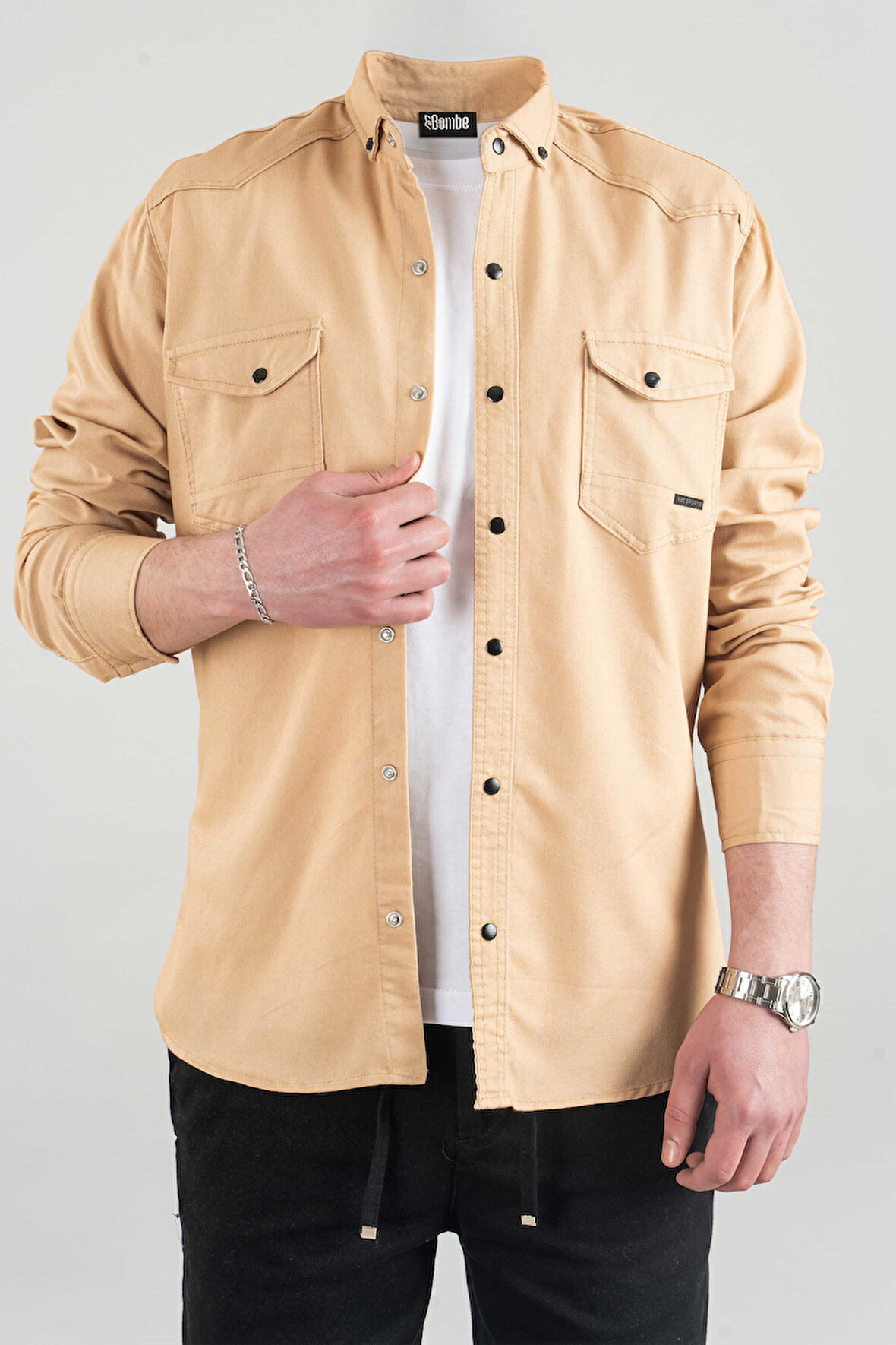 Slim Fit Erkek Kot Gömlek