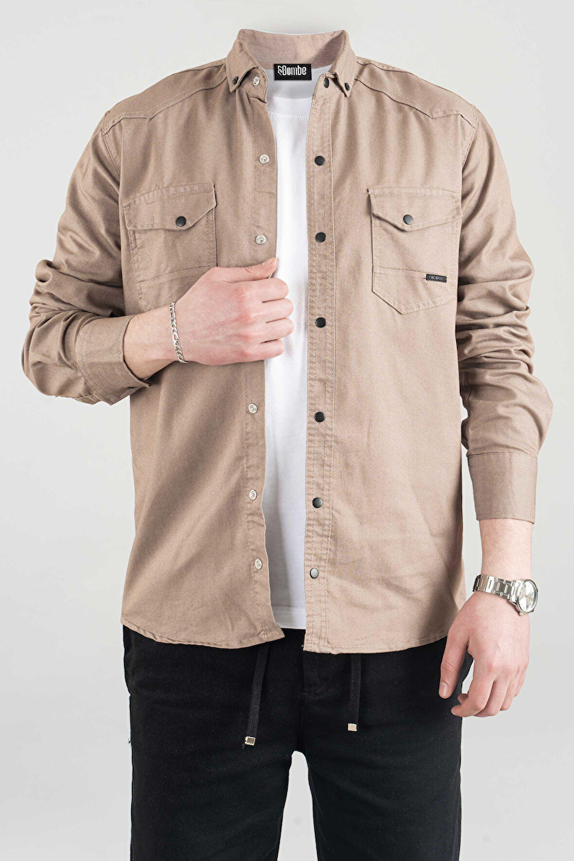 Slim Fit Erkek Kot Gömlek