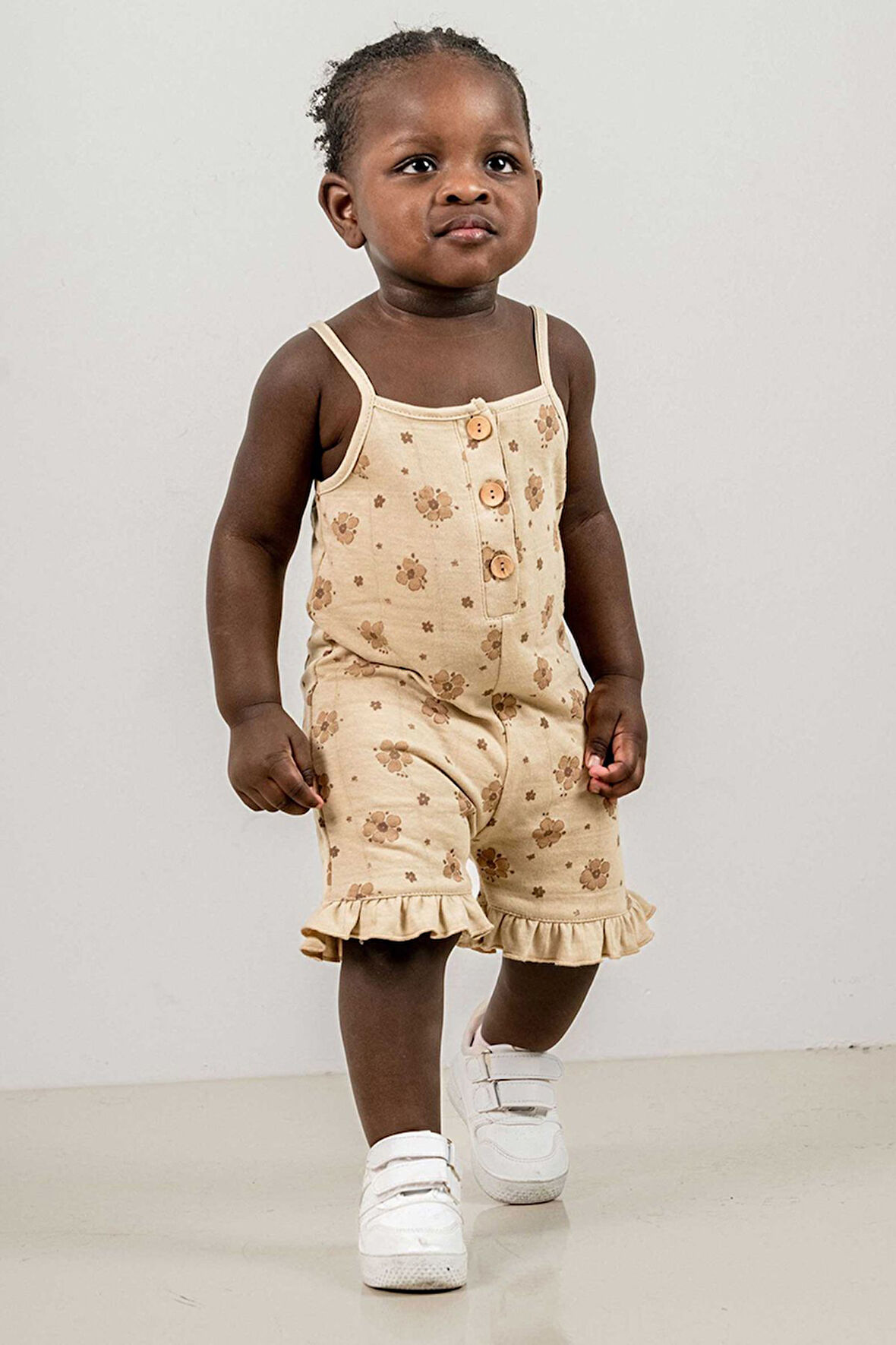 Bebek Çocuk Pamuklu İp Askılı Rahat Tulum Salopet Trend Moda Alt Üst Takım Tulum