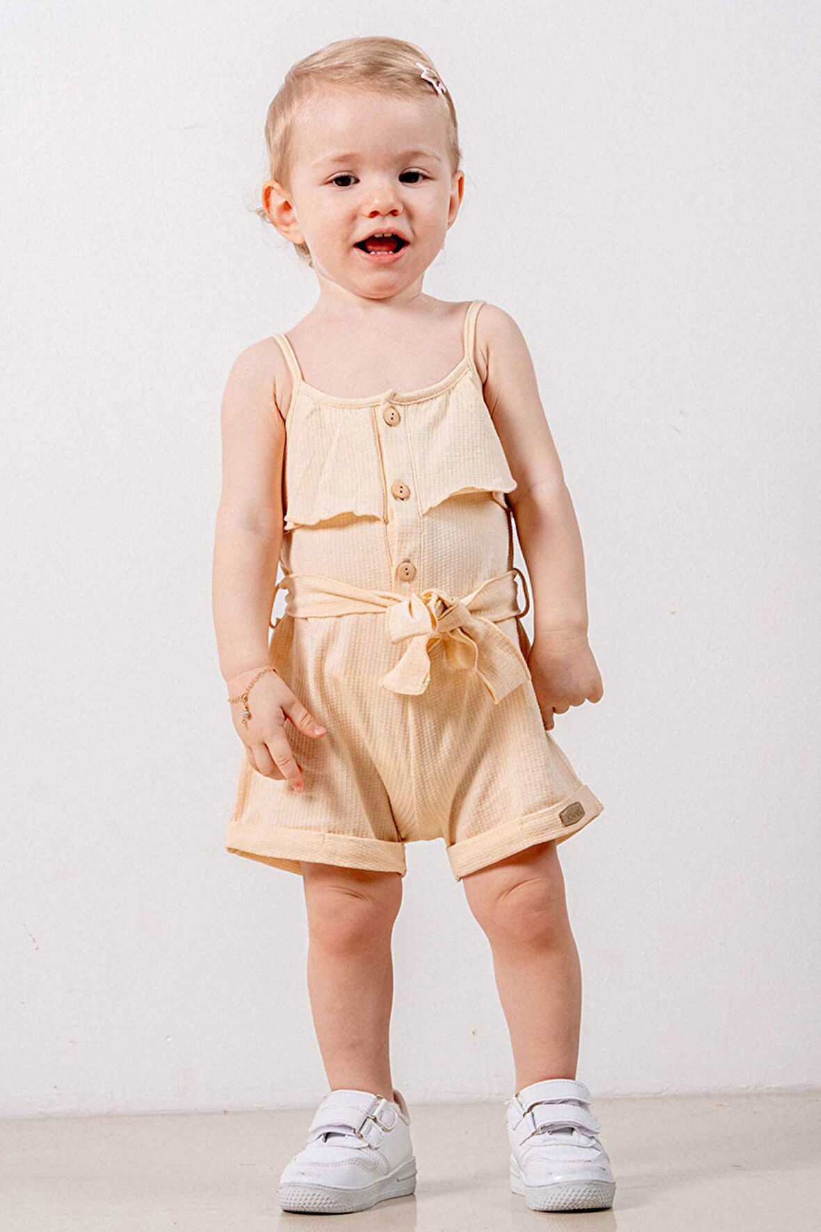 Bebek Çocuk Pamuklu İp Askılı Rahat Tulum Salopet Trend Moda Alt Üst Takım Tulum