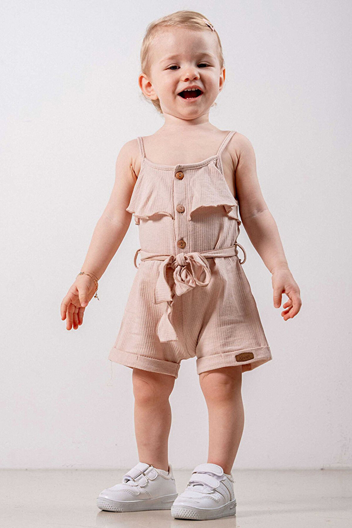 Bebek Çocuk Pamuklu İp Askılı Rahat Tulum Salopet Trend Moda Alt Üst Takım Tulum