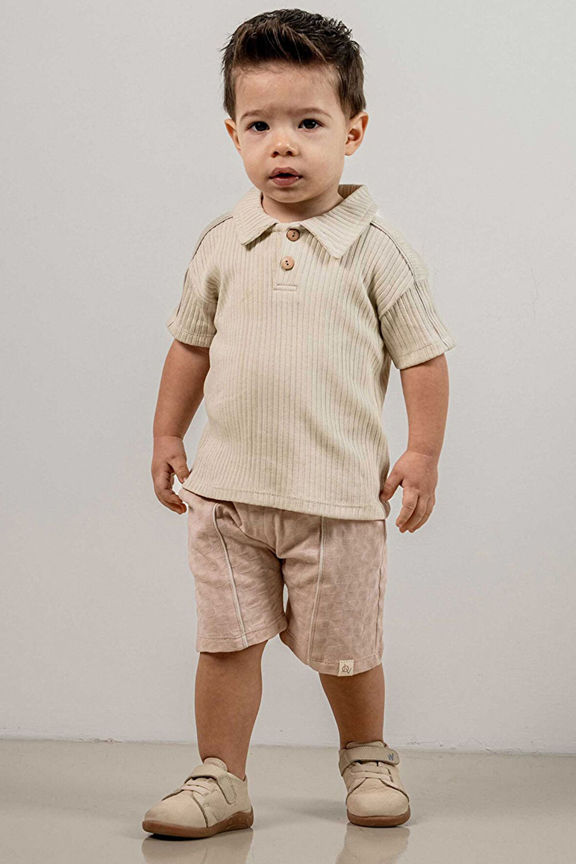 Bebek Çocuk Pamuklu Şortlu 2'li Takım Trend Moda Alt Üst Takım