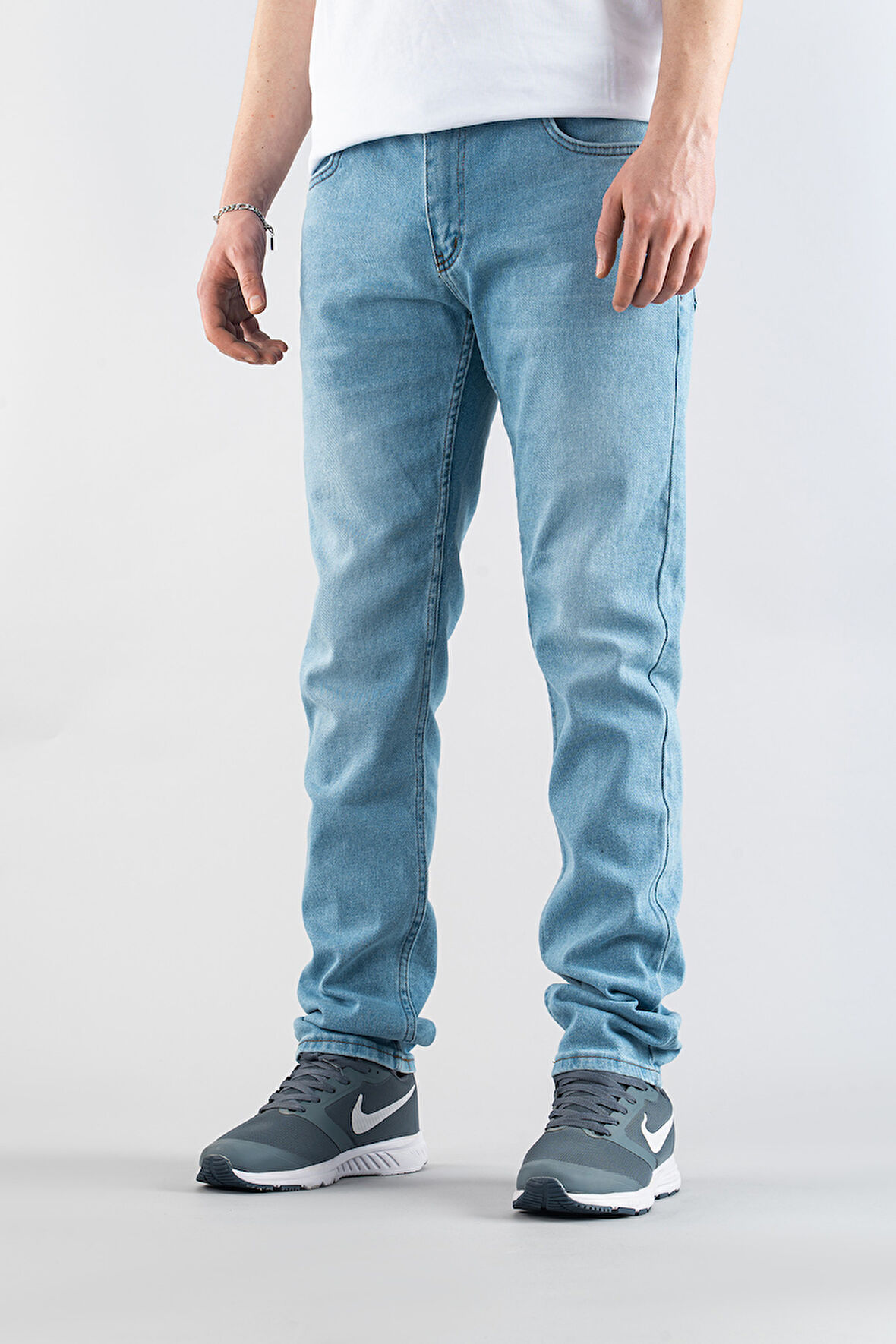 Erkek Slim Fit Dar Kesim Kot Pantolon