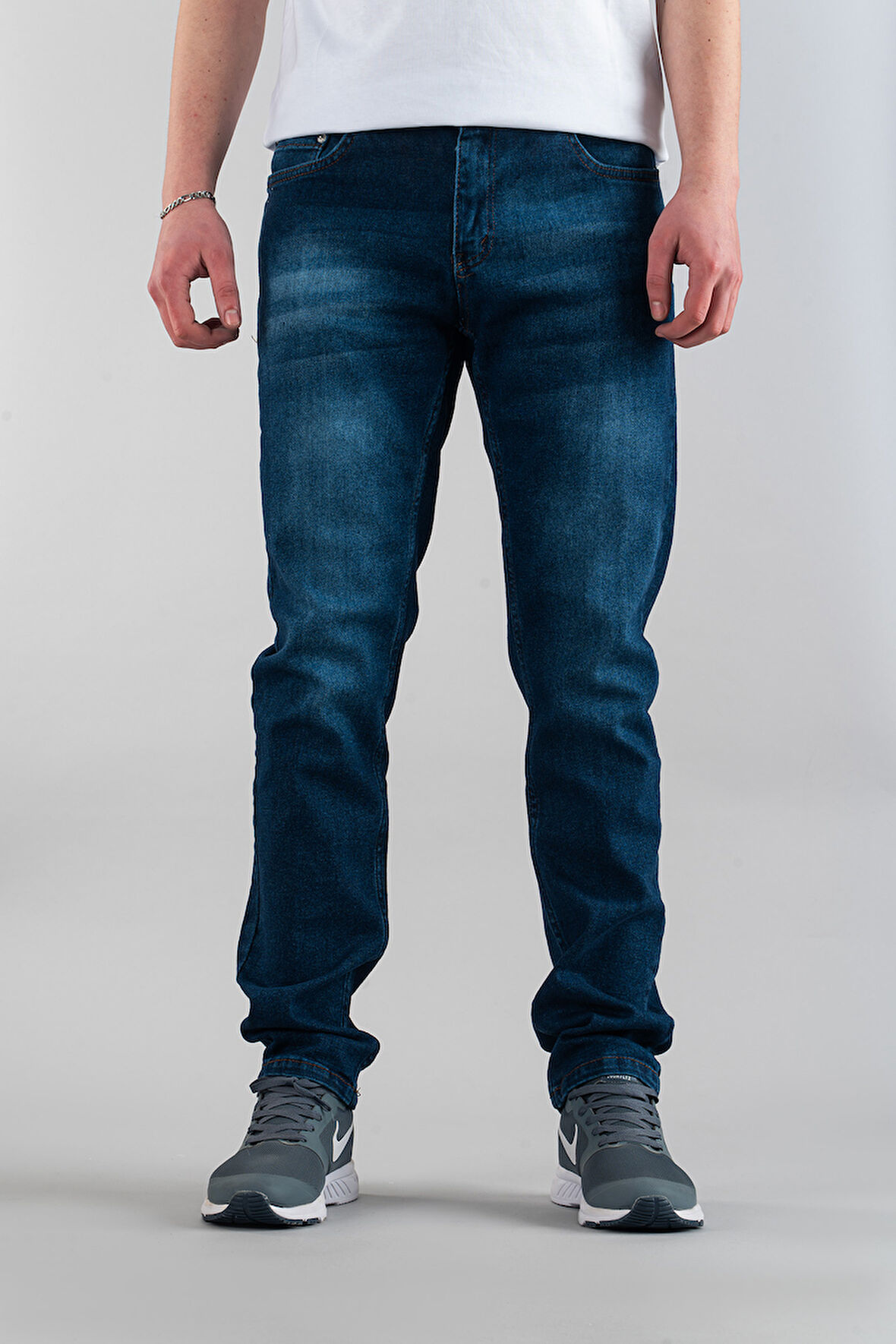 Erkek Slim Fit Dar Kesim Kot Pantolon