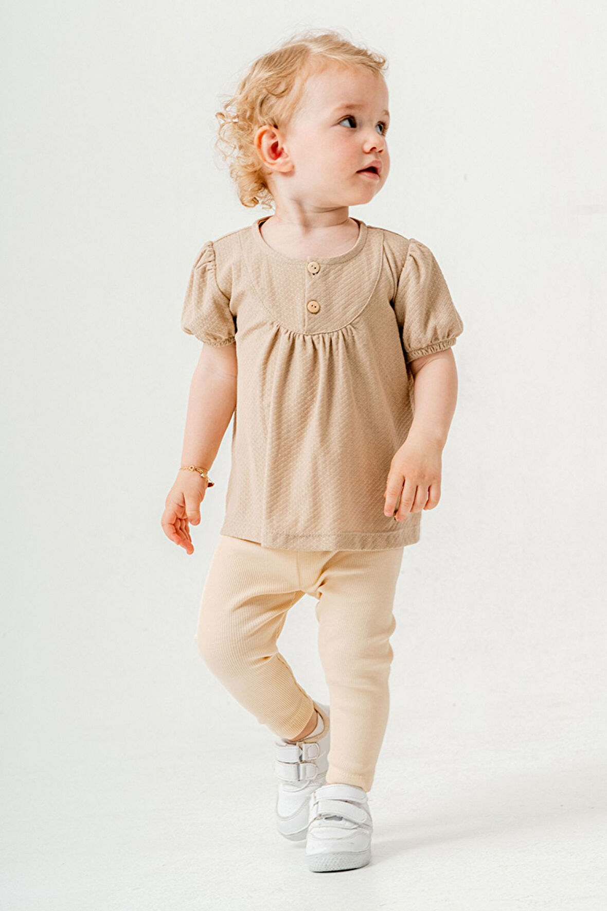 Bebek Çocuk Pamuklu Taytlı 2'li Takım Trend Moda Alt Üst Takım