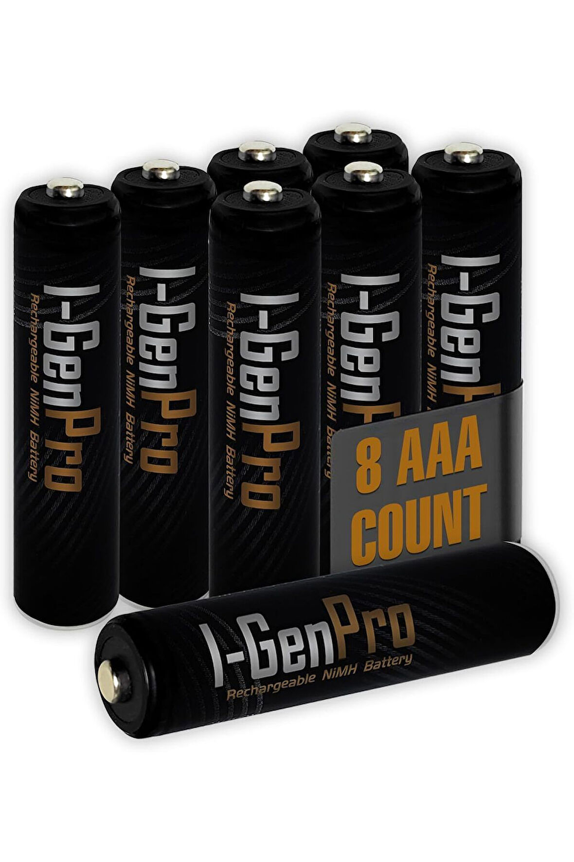 I-Gen Pro Series 8 Adet AAA Şarj Edilebilir Pil, 1100 mAh Yüksek Kapasite 1.2V NiMH İnce Kalem Pil