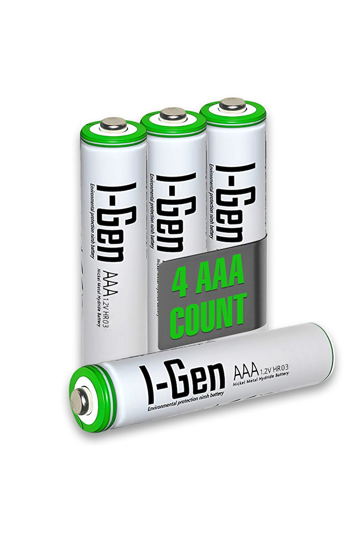 I-Gen Batteries 4 Adet 900 Mah AAA Şarj Edilebilir Pil,Yüksek Kapasite 1.2V Nimh İnce Kalem Pil AAA