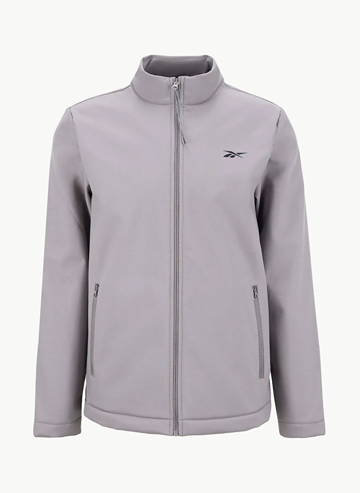 Reebok CN 10901 BAST SOFTSHELL Gri Regular Fit Düz Erkek Zip Ceket