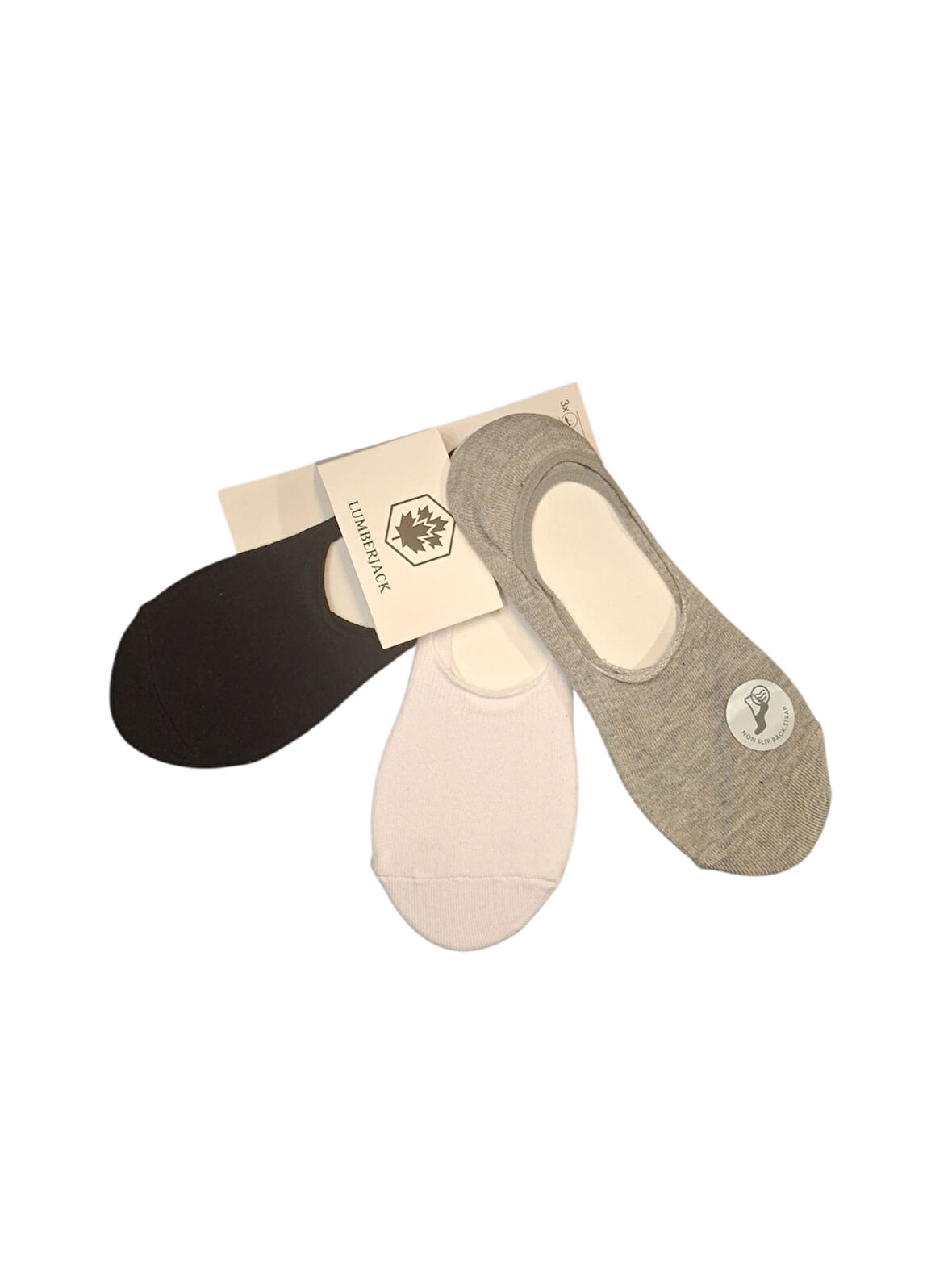 Lumberjack Deliah Siyah/Beyaz/Gri 3Lü Çorap