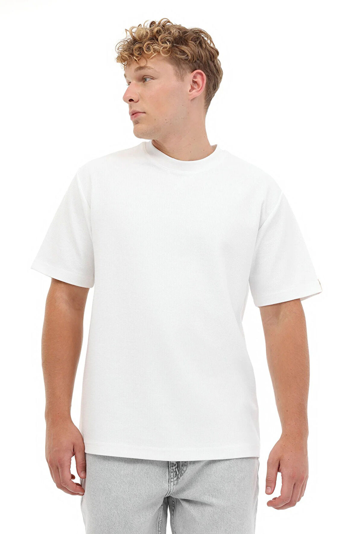 ML NECK 11BS60 5PR Erkek Bej T-Shirt - 102054774