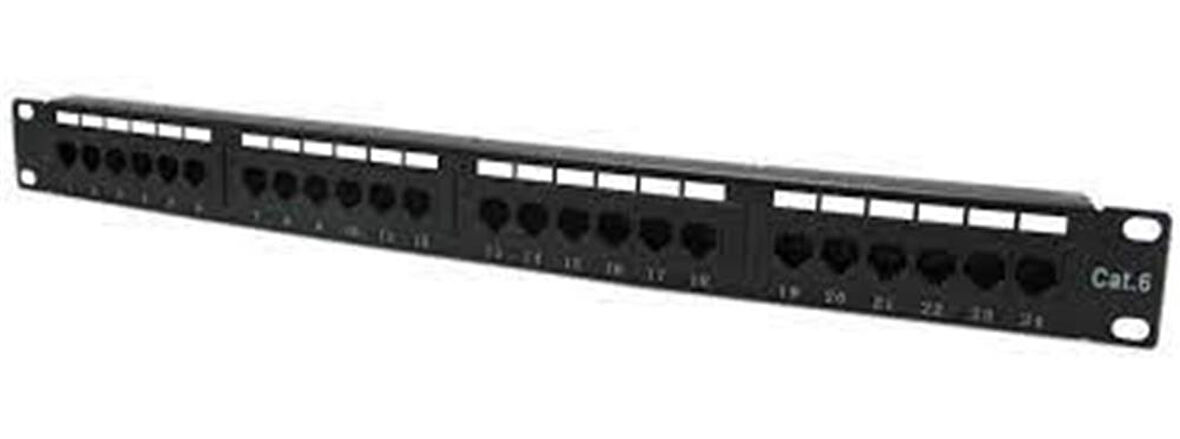 Teldata 24 Port Cat6 Utp Patch Panel Dolu