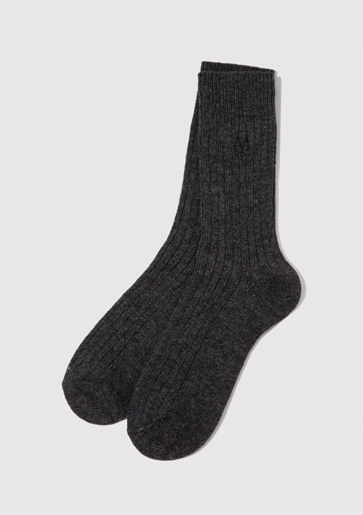 Yün Karışımlı Gri Bot Çorabı 0911999-24674
