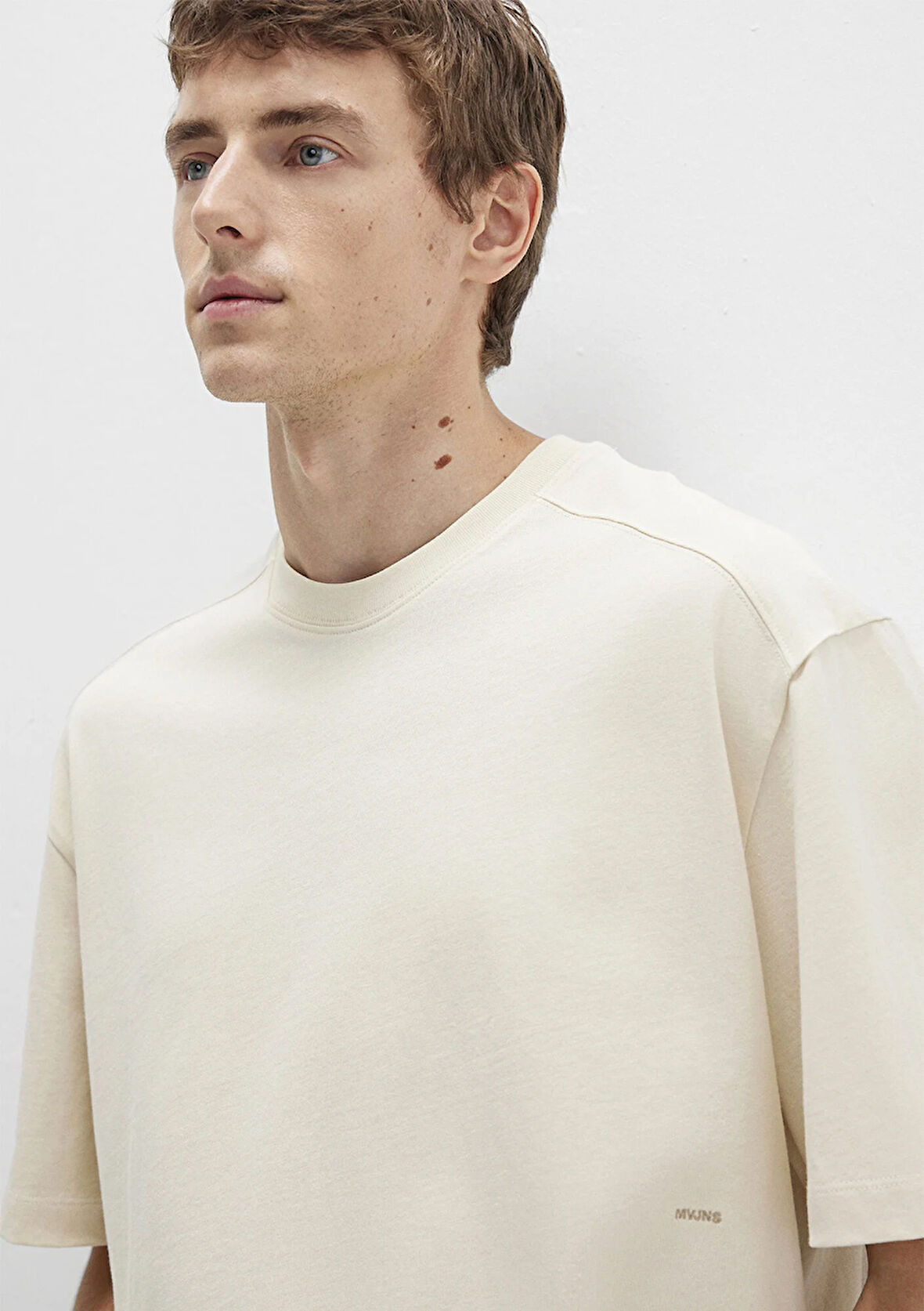 Bisiklet Yaka Lacivert Basic Tişört 0612909-70065