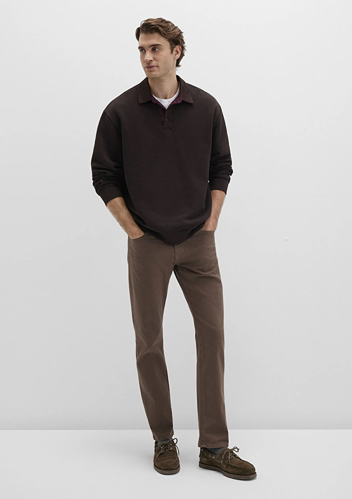 Marcus Kahverengi Comfort Gabardin Pantolon 0035190680