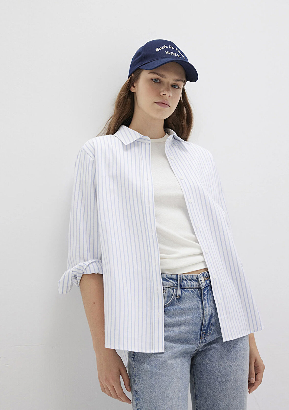 Çizgili Mavi Gömlek 1211197-90723