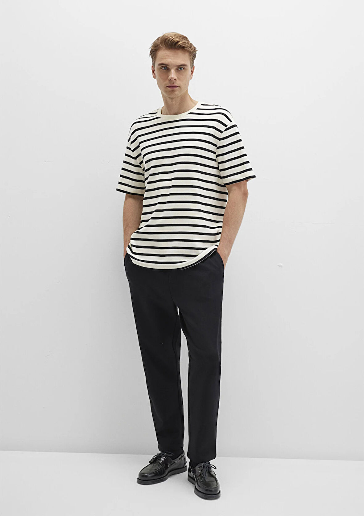 Siyah Çizgili Tişört 0612860-900