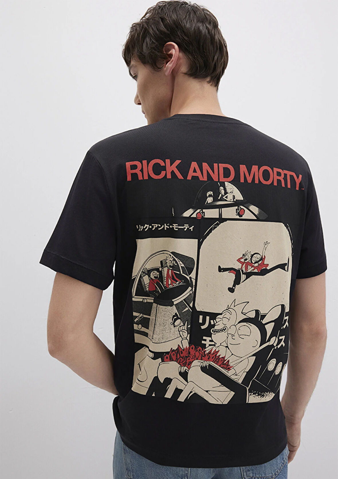 Rick And Morty Baskılı Siyah Tişört 0612922-900