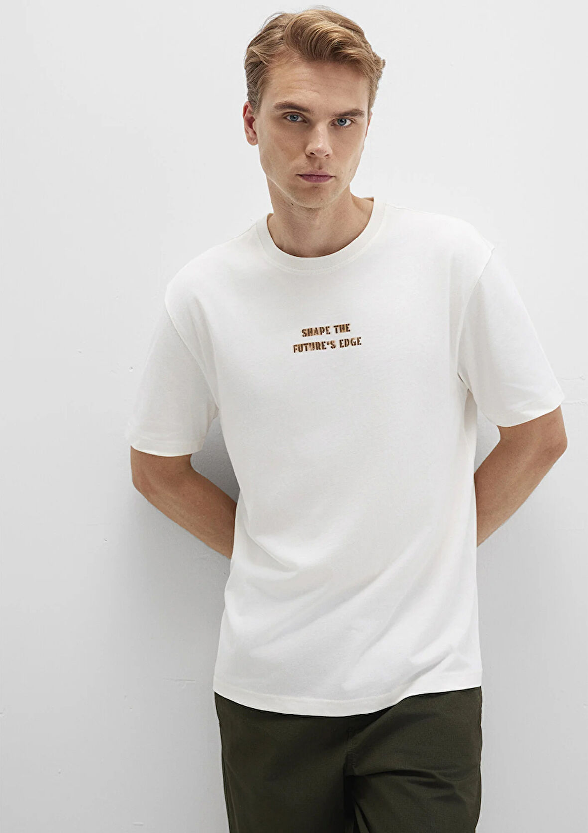 Baskılı Ekru Tişört 0612836-70057