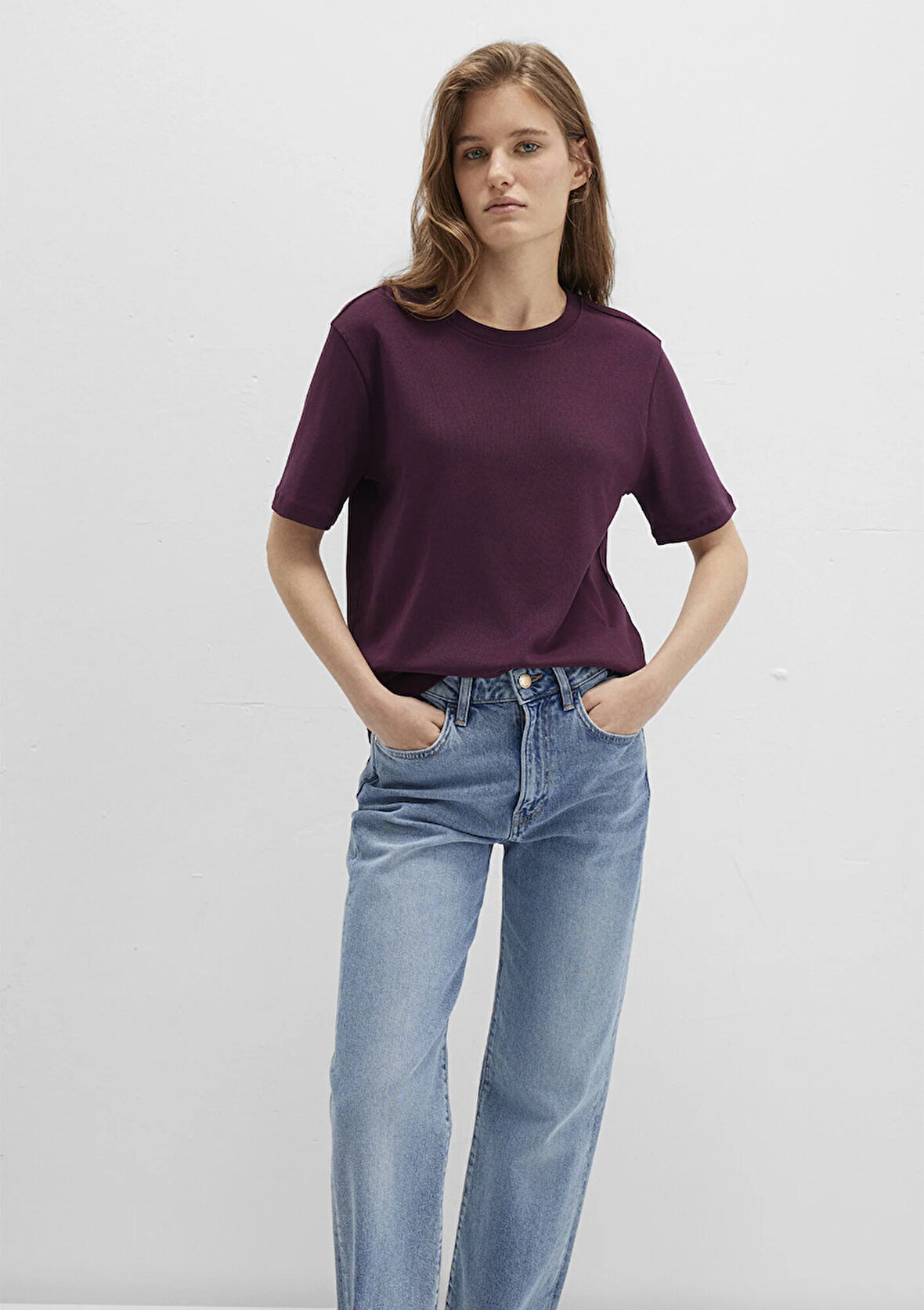 Bordo Basic Tişört 1612916-70434