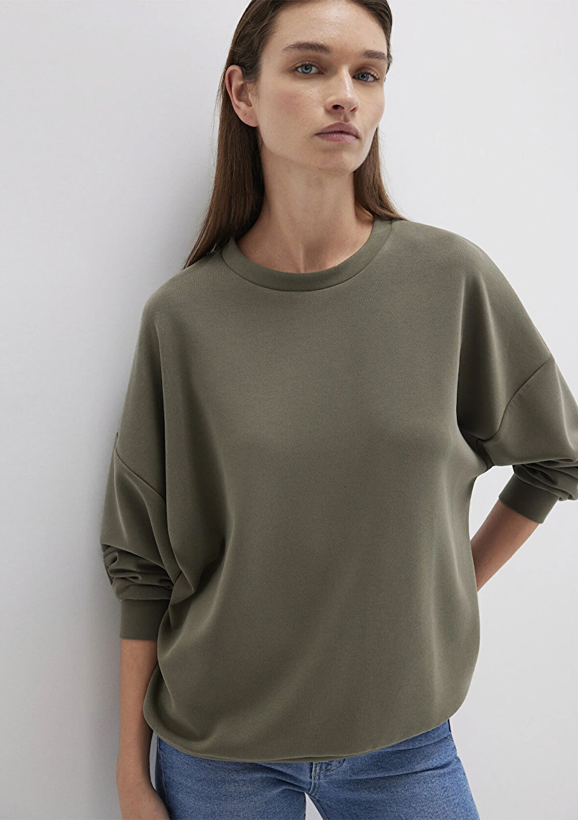 Lux Touch TENCEL TM Modal MavKahverengi Sweatshirt 168837-87538