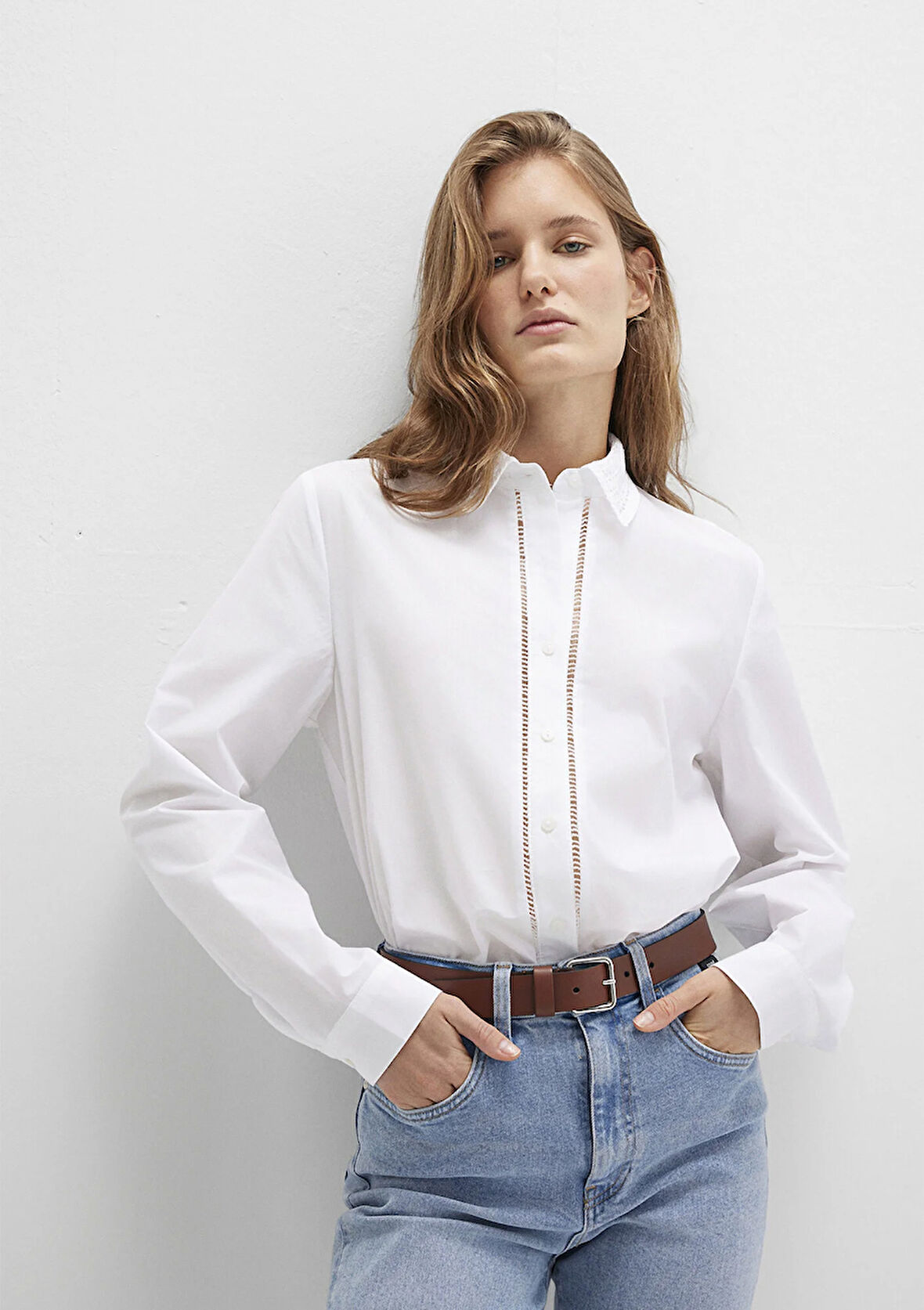 Baskılı Ekru Gömlek 1211174-70057