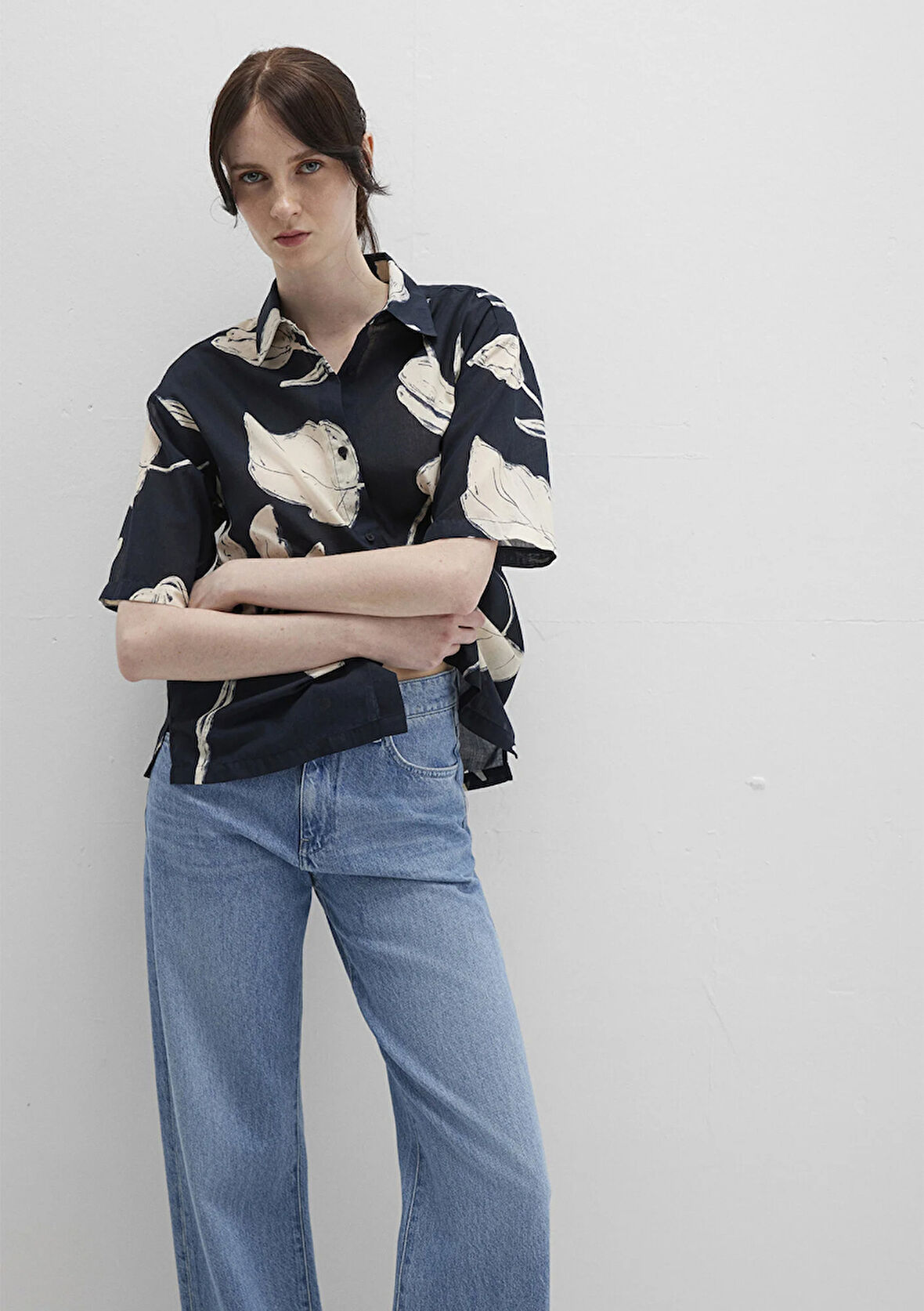 Baskılı Siyah Gömlek 1211187-90716